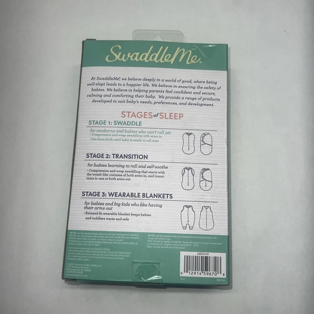 SwaddleMe by Ingenuity Easy Change Swaddle, Size Small/Medium 2 Pack